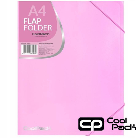 TECZKA COOLPACK A4 Z GUMKĄ Różowa