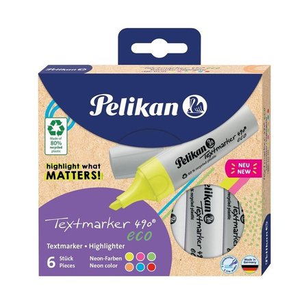 Pelikan Zakreślacz 490 Eco Neon 6 Kolorów