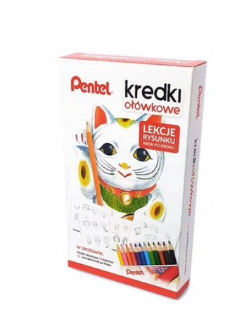 ZESTAW PENTEL PASTEL KREDKI + LEKCJA RYSUNKU