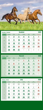 Kalendarz trójdzielny 2026