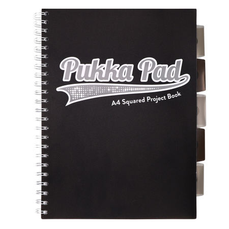 PUKKA PROJECT BOOK SAGE A4 KRATKA BLACK&GREY 100K 80G