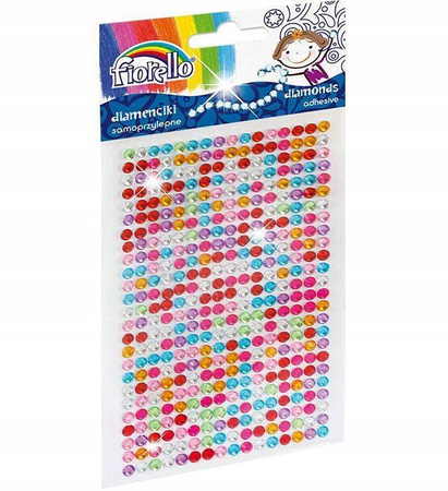 Diamenciki samoprzylepne małe mix kolorów FIORELLO