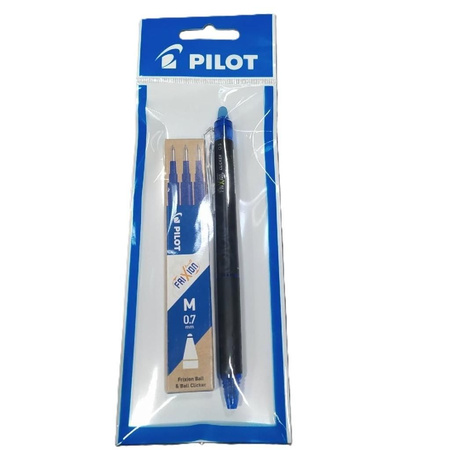 PILOT WKŁAD FRIXION NIEBIESKI (3)+DŁUGOPIS MIX PRO