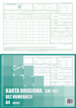 Druk Karta drogowa bez numeracji A4 Emeko SM-102