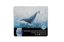 KREDKI OŁÓWKOWE OXFORD WATERCOLOUR 24 SZT METALOWE PUDEŁKO