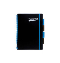 KOŁOZESZYT B5 PUKKA PROJECT BOOK NEON BLACK KRATKA NIEBIESKI