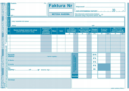 Faktura MK netto (pełna) A5