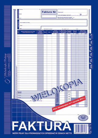 Faktura A-4 wielokopia