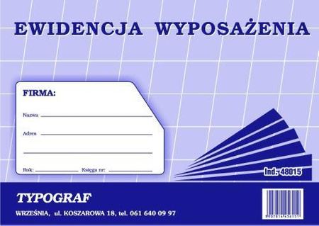 Ewidencja wyposażenia Typograf 48015 A5 32 strony