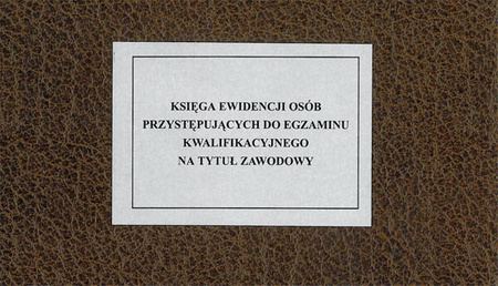 Księga ewidencji osób przystępujących do egzaminu na tytuł zawodowy