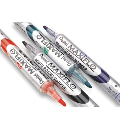 Pentel marker suchościeralny MWL5S Maxiflo czerwony