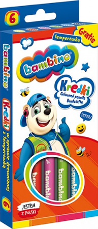 Kredki Bambino 6 kolorów drewniana oprawa