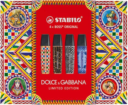 Zestaw Textmarkerów STABILO X DOLCE&GABBANA 4sztuki