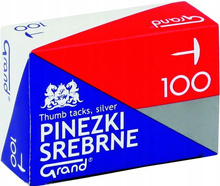 Pinezki srebrne Grand S-100 100 szt. galwanizowane