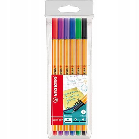 Cienkopis Stabilo Point 88 etui 6 szt