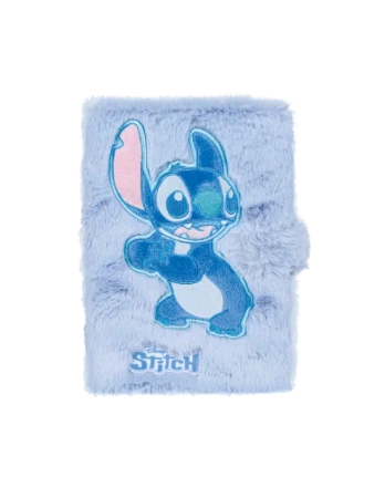 DISNEY FLUFFY NOTES A5 80K ZAPIĘCIE STITCH BLUE