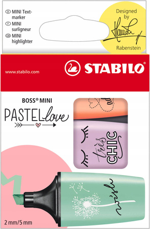 Zakreślacze STABILO BOSS MINI Pastellove 3 szt