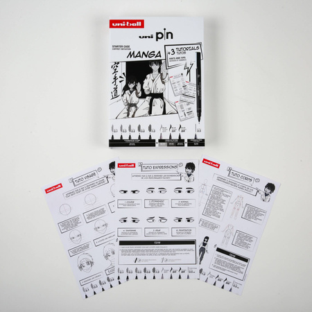 Cienkopis Uni PIN 200 zestaw Starter Case Manga