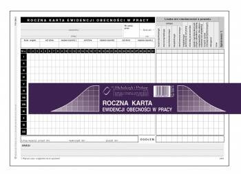 ROCZNA KARTA EWID.OBECN.A5 M&P A'50 508-3