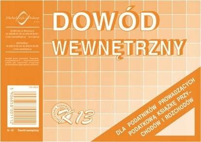 Dowód wewnętrzny Michalczyk i Prokop K-13 A6 50