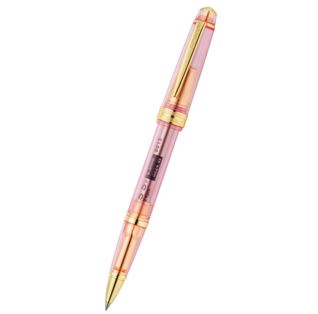 CROSS PIÓRO KULKOWE BAILEY LIGHT TRANSPARENT ŻYWICA RÓŻÓWA ZŁOTO