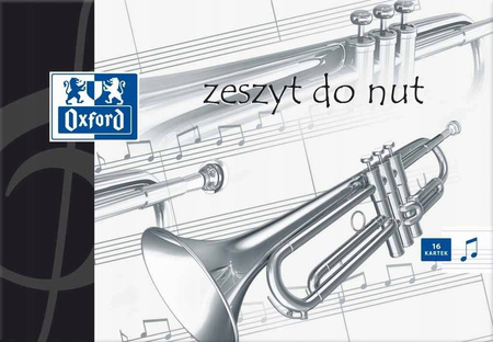 Zeszyt Oxford do nut A5 16 kartek pięciolinia