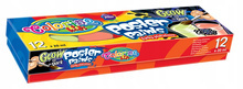 Farby plakatowe 12 kolorów 20 ml. Glow Colorino
