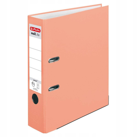 Segregator Herlitz Q.file 8 cm Łososiowy