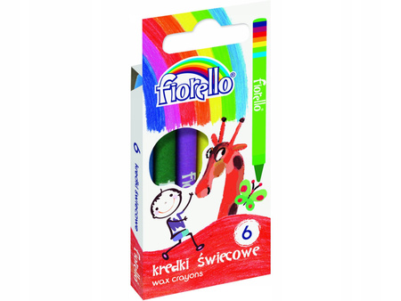 Kredki Fiorello świecowe 6 kol.