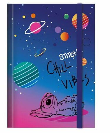 DISNEY BLACK TECZKA PRZESTRZ A5 Z GUM WZ1 STITCH COOLPACK