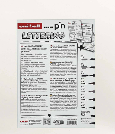 Cienkopis Uni PIN 200 zestaw Starter Case Lettering