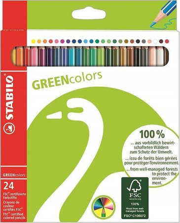 Kredki STABILO GREENcolors etui 24 szt. FSC