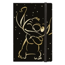 DISNEY GOLD NOTES A5 80K LINIA Z GUMKĄ WZÓR 3 STITCH