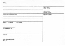 Karta akcesyjna tygodnika (karton)