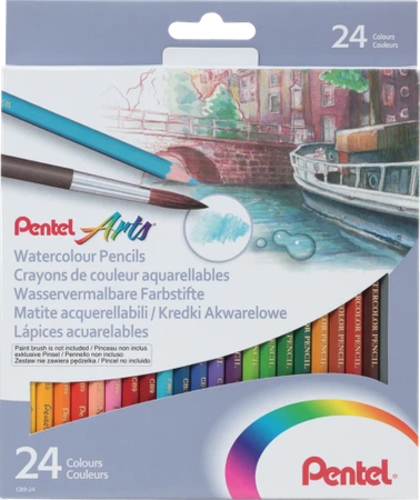 Pentel kredki akwarelowe 24 kolory