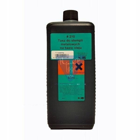 Tusz do stempli metalowych Noris 210 czarny 1 litr