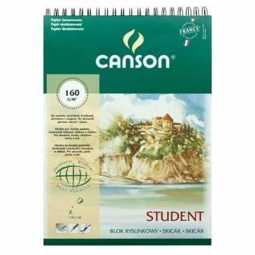 Blok rysunkowy Canson Student A3 150g 30a spirala