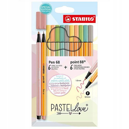 CIENKOPIS STABILO PEN&POINT PASTELLOVE 12SZT