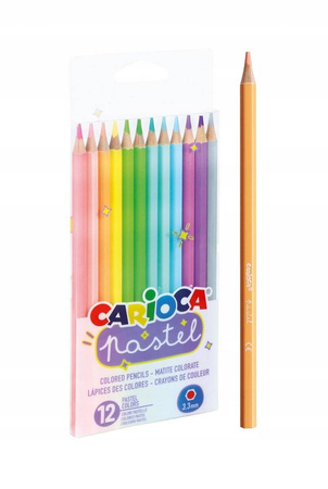 Kredki ołówkowe pastelowe CARIOCA 12 kolorów
