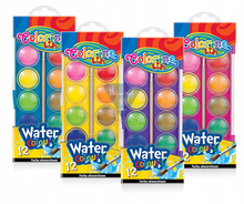 Farba akwarelowa mała pastylka 12 kol Colorino