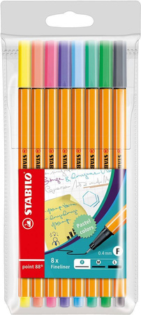 Cienkopis Stabilo Point 88 etui 8 szt pastelowe