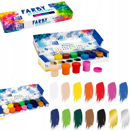 FARBY PLAKATOWE OXFORD 12 KOLORÓW + 2 GRATIS