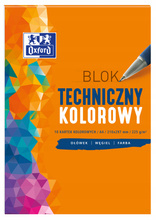 Blok techniczny Oxford A4 10 kartek kolorowy