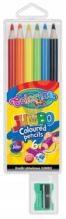 Kredki ołówkowe okrągłe Jumbo 6 kol. Colorino