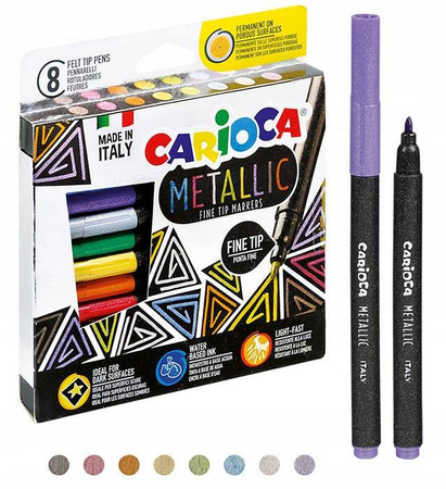 Pisaki metaliczne CARIOCA 170-2569 8 kolorów