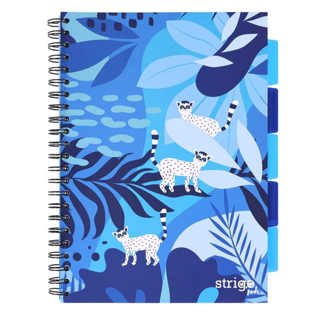 Kołozeszyt STRIGO PADS Project Book A4 kratka Jungla niebieski