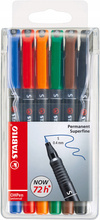 Cienkopis STABILO OHPen S permanentny etui 6 szt.