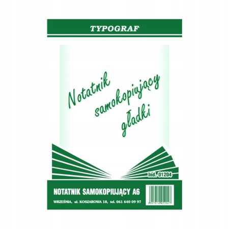 NOTES SAMOKOPIUJĄCY A6 TYPOGRAF GŁADKI