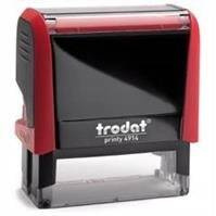 Pieczątka Trodat 4914 czerwona, tusz czarny.