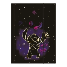 DISNEY GOLD TECZKA KARTONOWA A4 Z GUMKĄ WZÓR 3 STITCH